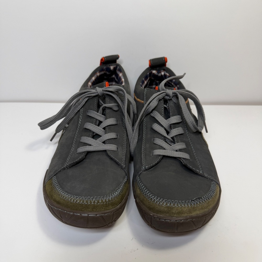 MUK LUKS Mens 10 Gray Gorpcore Rugged Outdoor Leather Sneakers Casual Walking